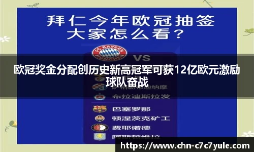 欧冠奖金分配创历史新高冠军可获12亿欧元激励球队奋战